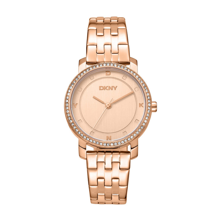 Astoria Glitz Quartz Rose Gold Round Dial Women's Watch - DK1L065M0055