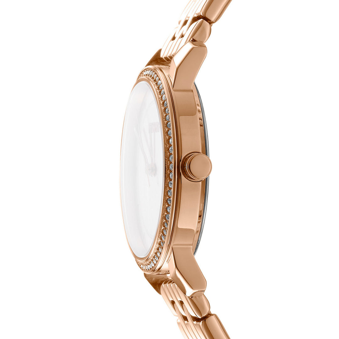 Astoria Glitz Quartz Rose Gold Round Dial Women's Watch - DK1L065M0055