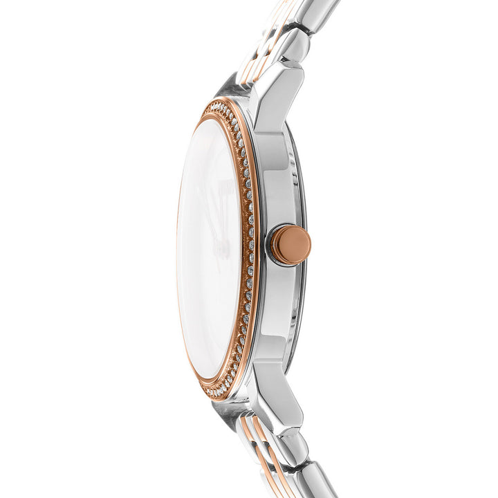 Astoria Glitz Quartz Silver Round Dial Women's Watch - DK1L065M0085