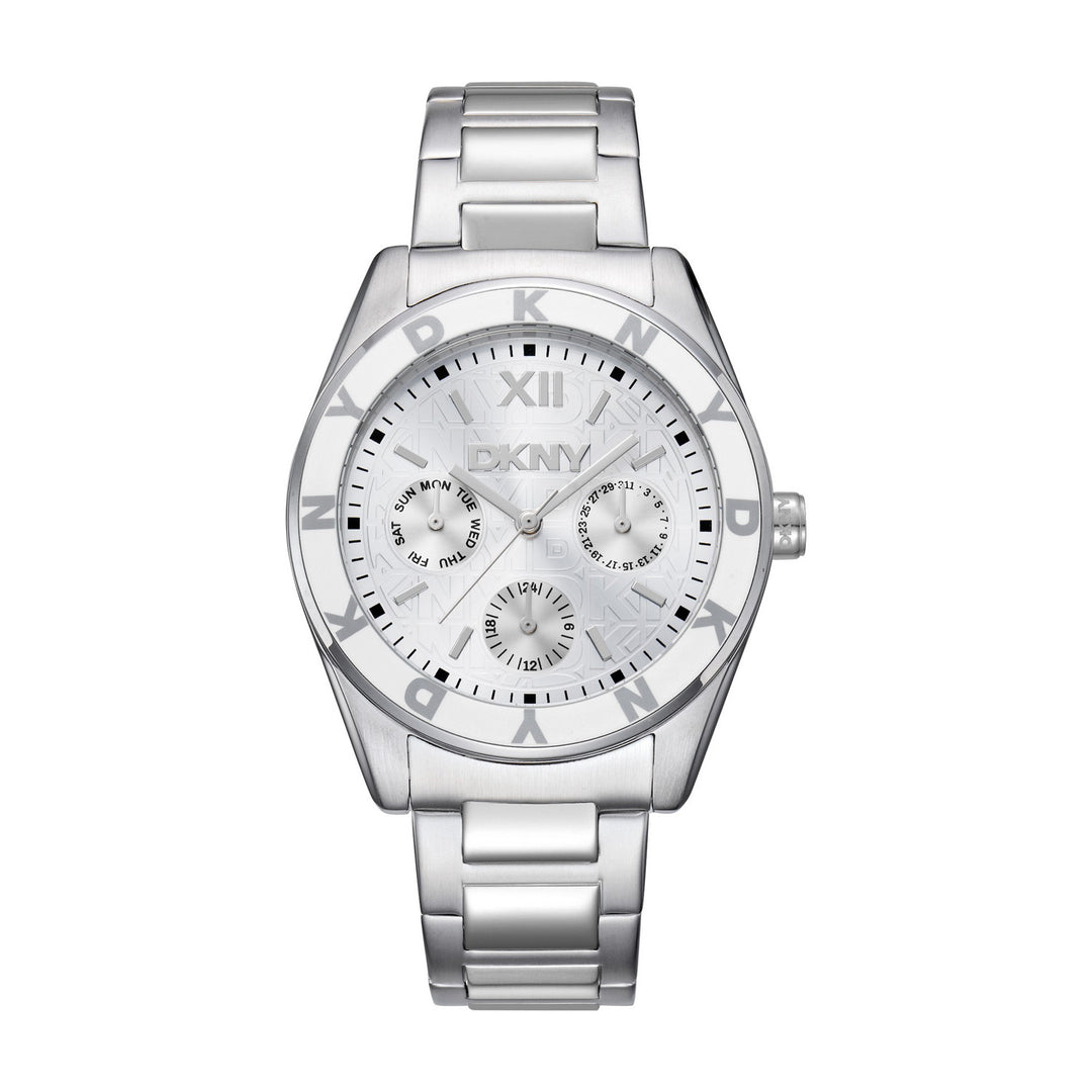 Chambers Multi Sport Multifunction Silver Round Dial Women's Watch - DK1L073M0015