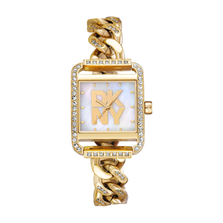 City Glitz Quartz White Square Dial Women's Watch - DK1L080M0025