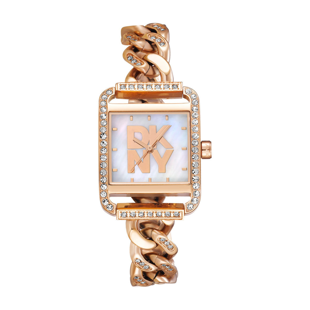 City Glitz Quartz White Square Dial Women's Watch - DK1L080M0035