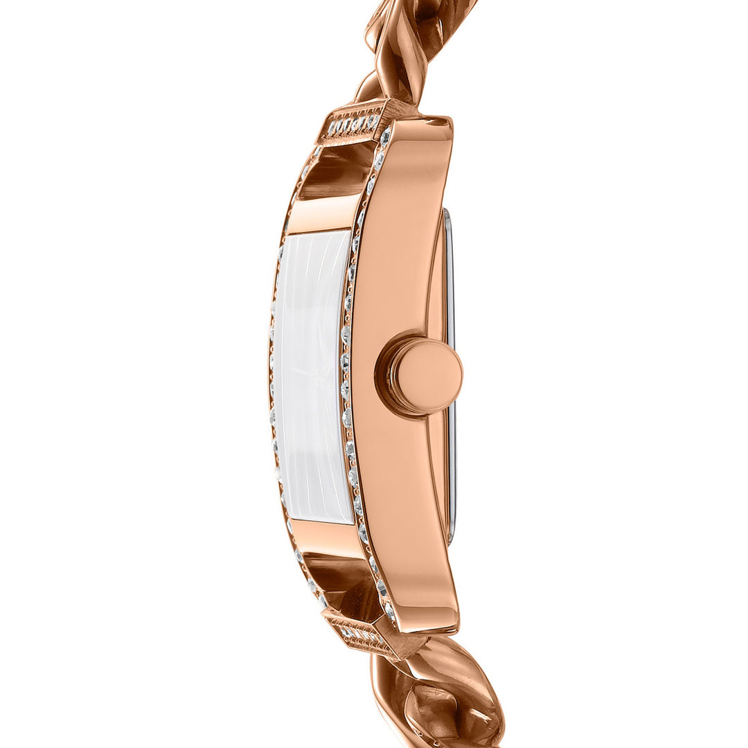 City Glitz Quartz White Square Dial Women's Watch - DK1L080M0035