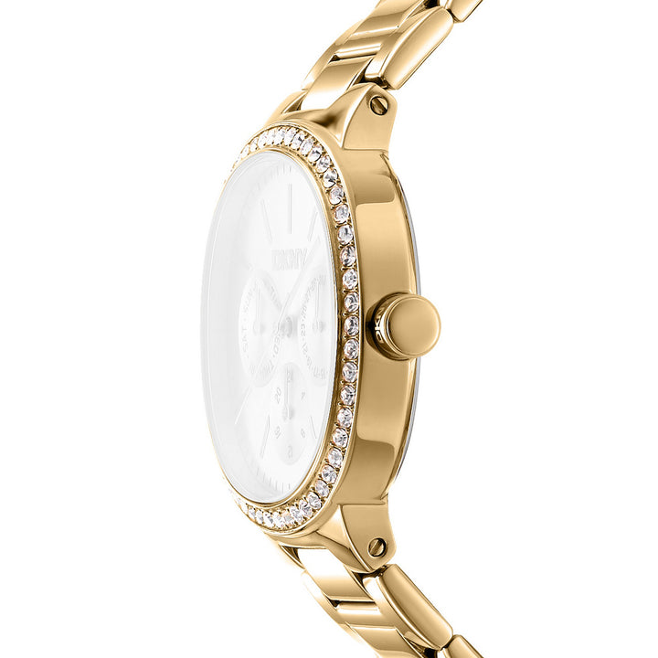 Evening Multifunction Gold Round Dial Women's Watch - DK1L084M0065