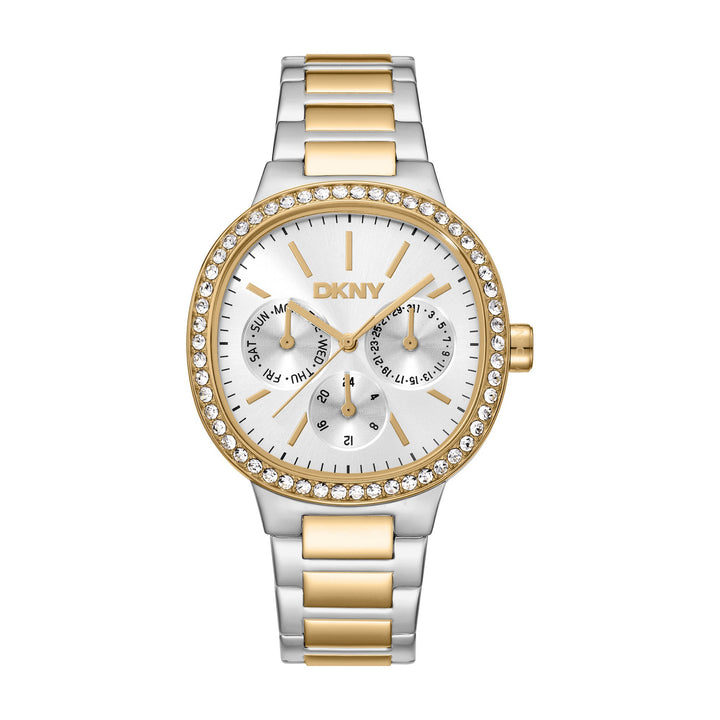 Evening Multifunction Silver Round Dial Women's Watch - DK1L084M0085