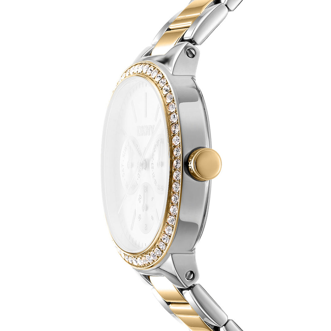 Evening Multifunction Silver Round Dial Women's Watch - DK1L084M0085