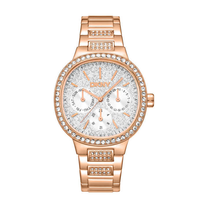 Evening Multifunction Silver Round Dial Women's Watch - DK1L084M0235