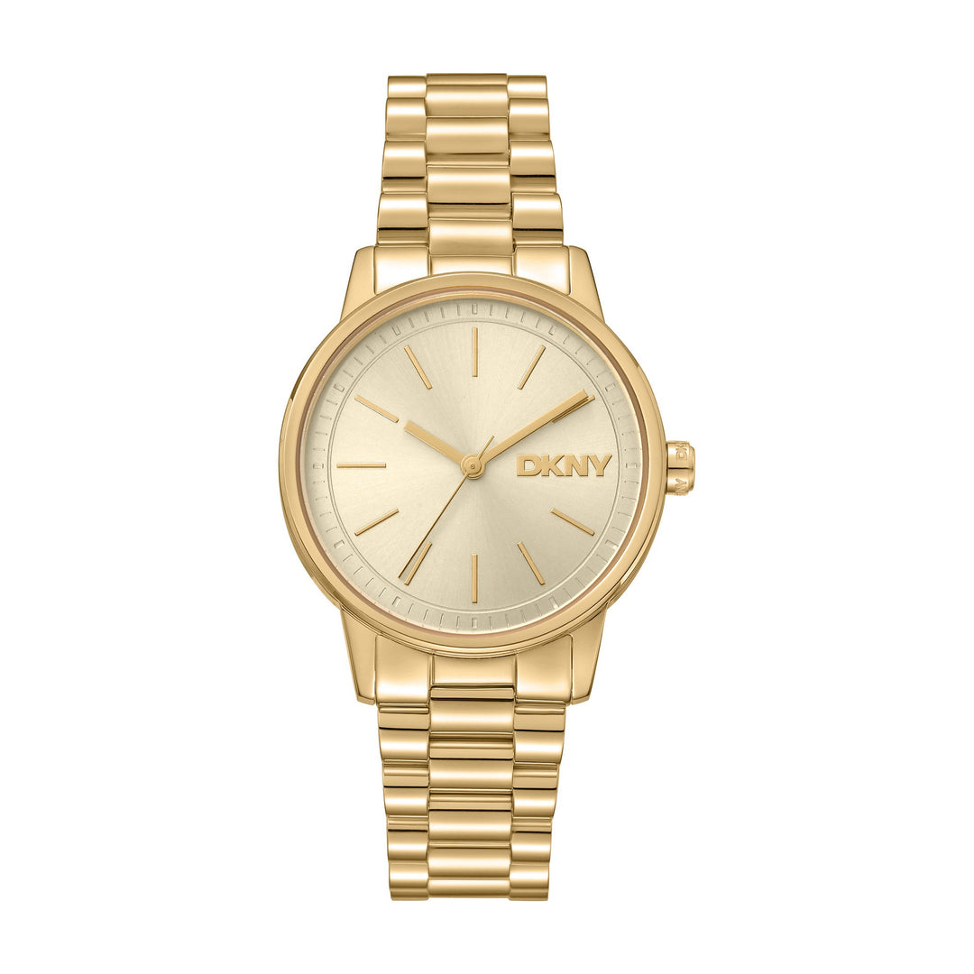 Urban Quartz Gold Round Dial Women's Watch - DK1L085M0055