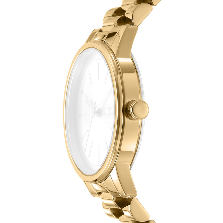 Urban Quartz Gold Round Dial Women's Watch - DK1L085M0055