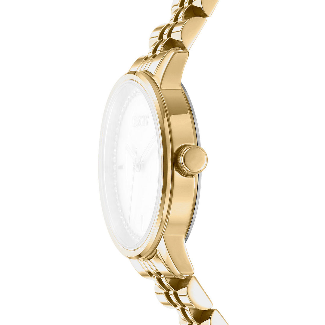 Everyday Quartz White Round Dial Women's Watch - DK1L086M0055