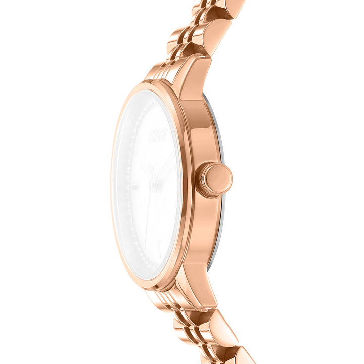 Everyday Quartz White Round Dial Women's Watch - DK1L086M0065