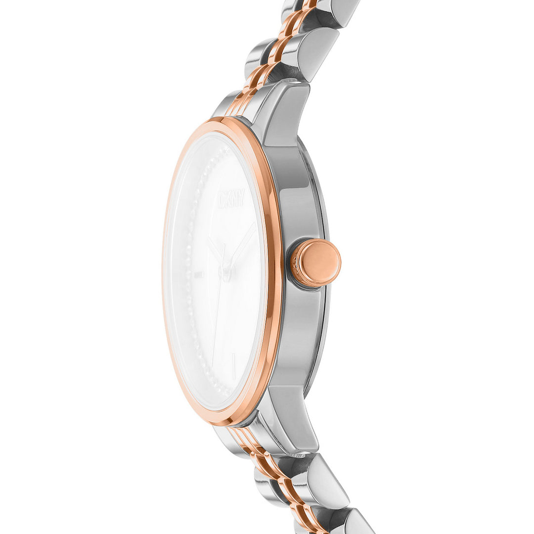Everyday Quartz Silver Round Dial Women's Watch - DK1L086M0095