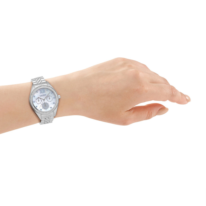DKNY Multifunction White MOP Crystal Round Dial Women's Watch - DK1L098M0045