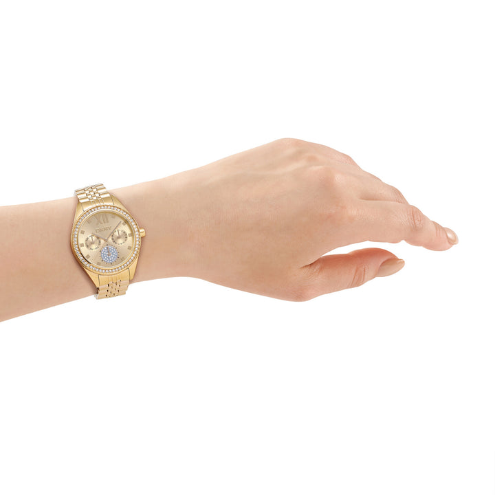 DKNY Multifunction Gold Crystal Round Dial Women's Watch - DK1L098M0065