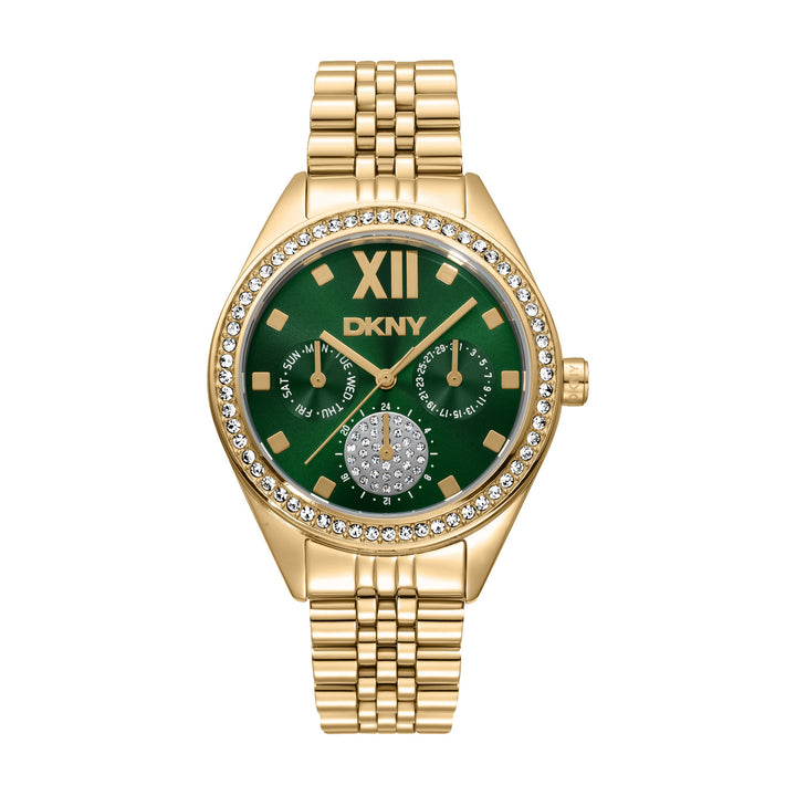 DKNY Multifunction Green Crystal Round Dial Women's Watch - DK1L098M0075