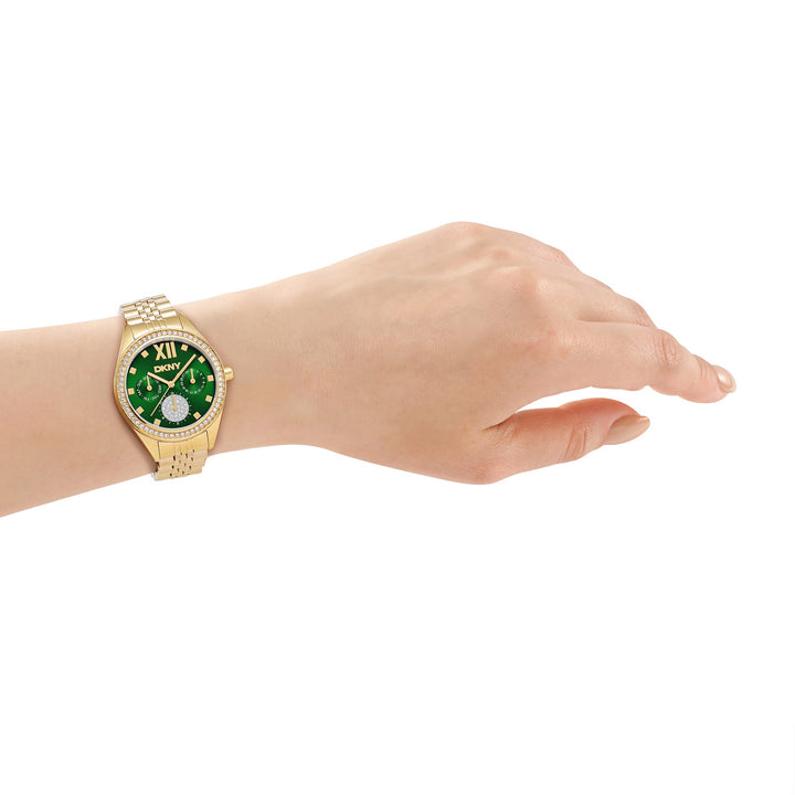 DKNY Multifunction Green Crystal Round Dial Women's Watch - DK1L098M0075