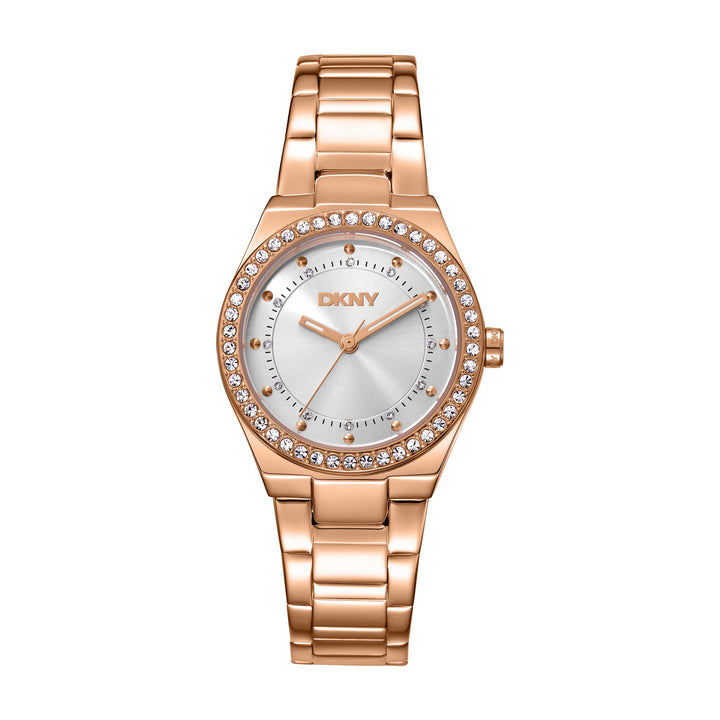 Evening Quartz Silver Round Dial Women's Watch - DK1L100M0075