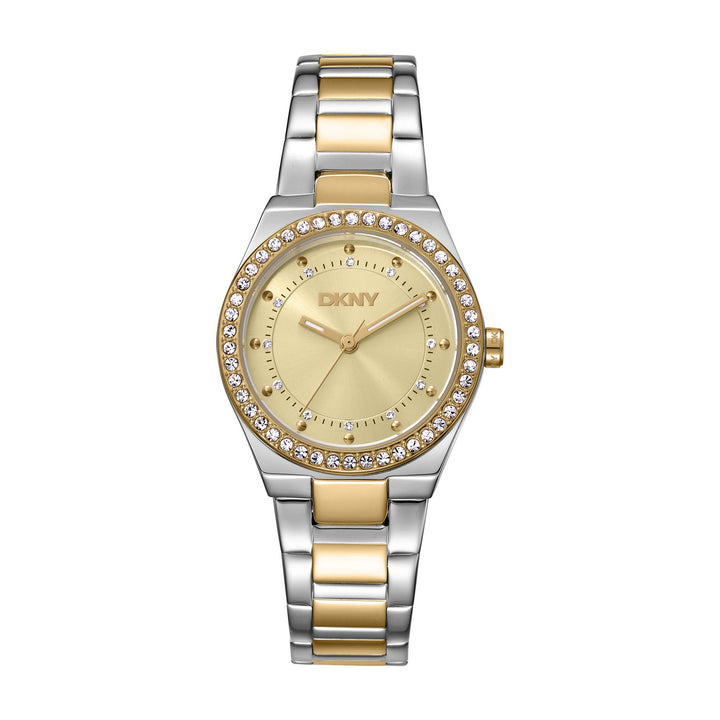 Evening Quartz Gold Round Dial Women's Watch - DK1L100M0085