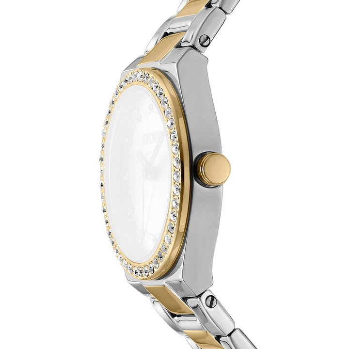 Evening Quartz Gold Round Dial Women's Watch - DK1L100M0085