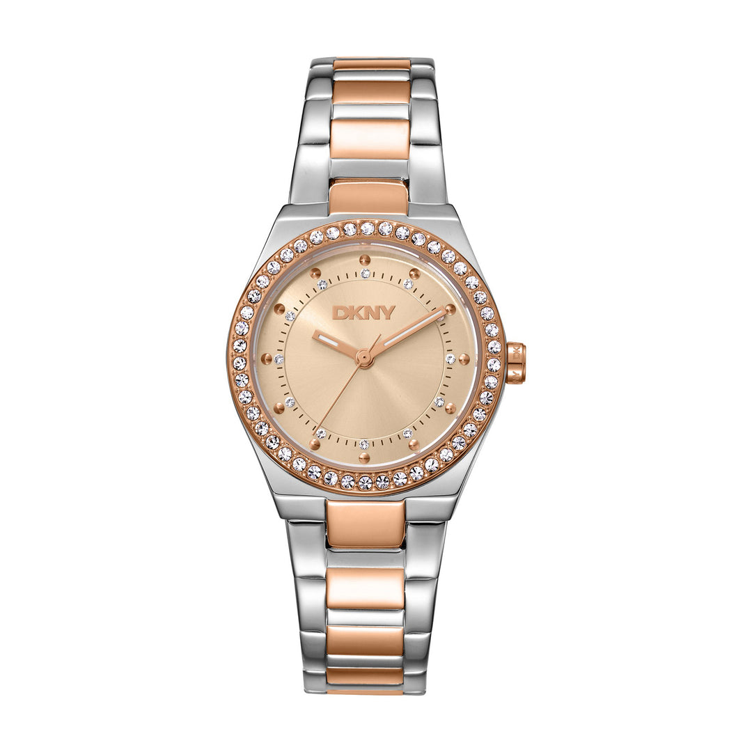 Evening Quartz Rose Gold Round Dial Women's Watch - DK1L100M0105