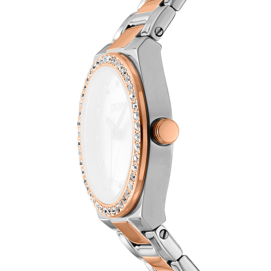 Evening Quartz Rose Gold Round Dial Women's Watch - DK1L100M0105