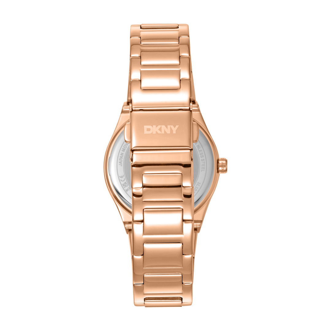 Logo Quartz Silver Round Dial Women's Watch - DK1L102M0235