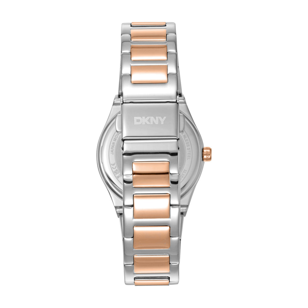 Logo Quartz Silver Round Dial Women's Watch - DK1L102M0255