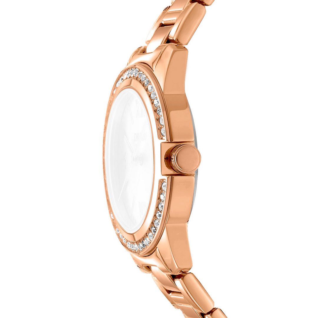 Evening Quartz Rose Gold Round Dial Women's Watch - DK1L105M0075