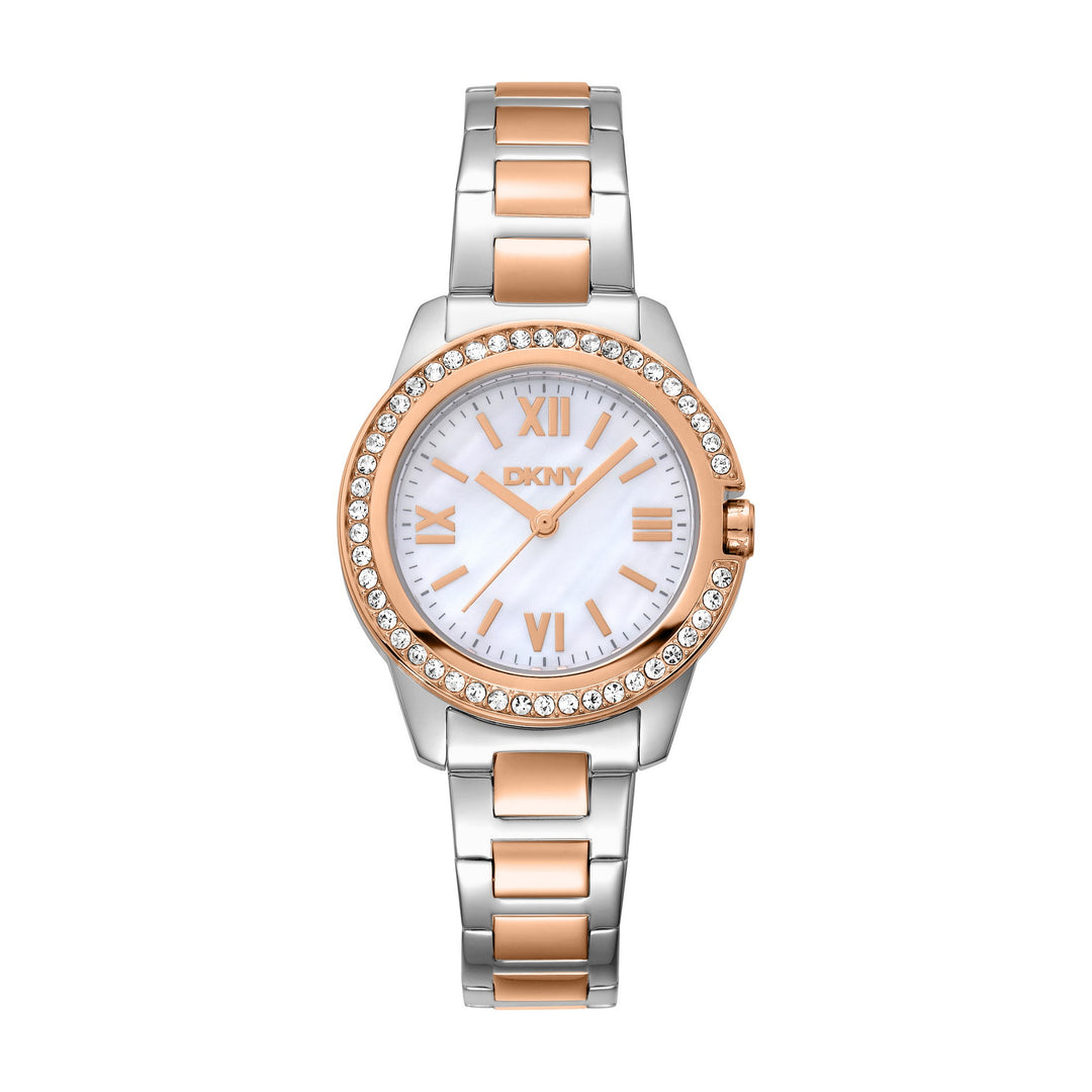 Evening Quartz White Round Dial Women's Watch - DK1L105M0105