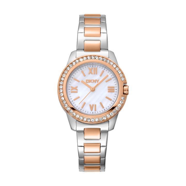 Evening Quartz White Round Dial Women's Watch - DK1L105M0105
