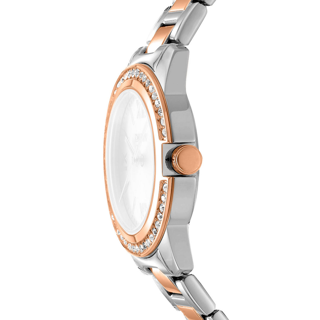 Evening Quartz White Round Dial Women's Watch - DK1L105M0105