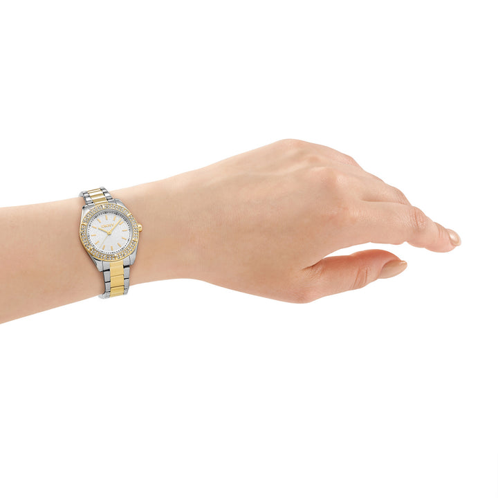 Quartz Silver Round Dial Women's Watch - DK1L107M0085