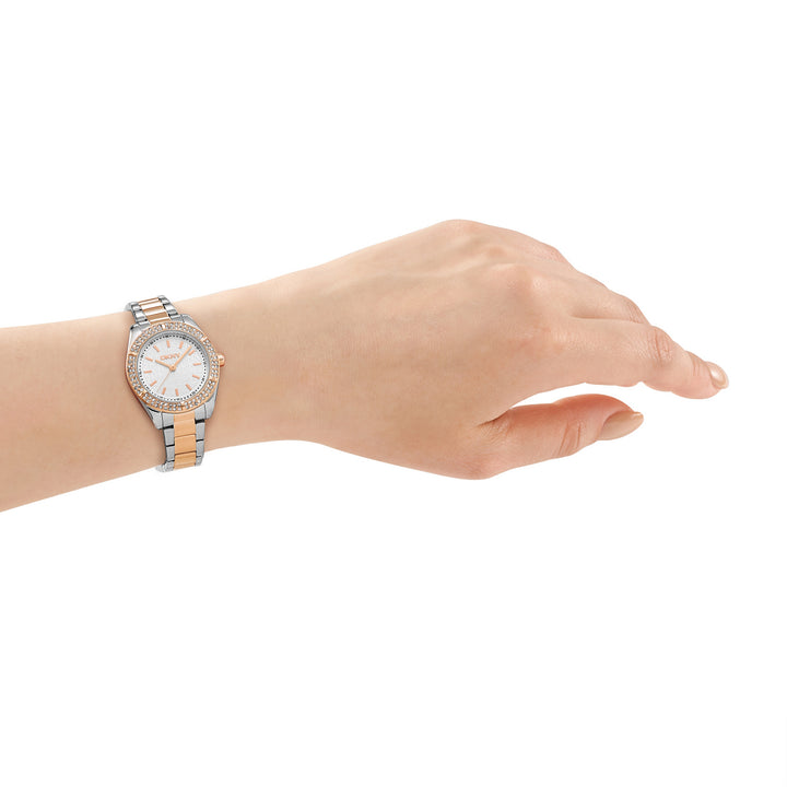 Quartz Silver Round Dial Women's Watch - DK1L107M0095
