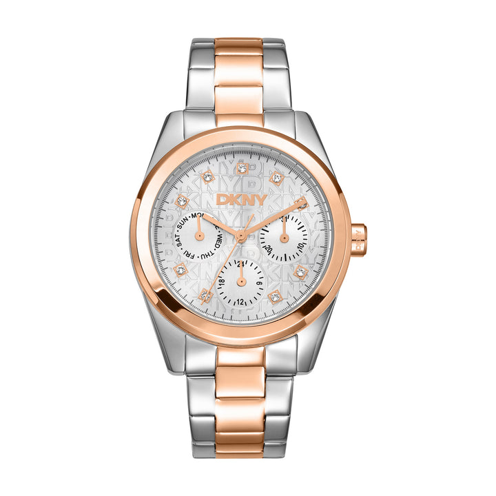 Multifunction Silver Round Dial Women's Watch - DK1L109M0085