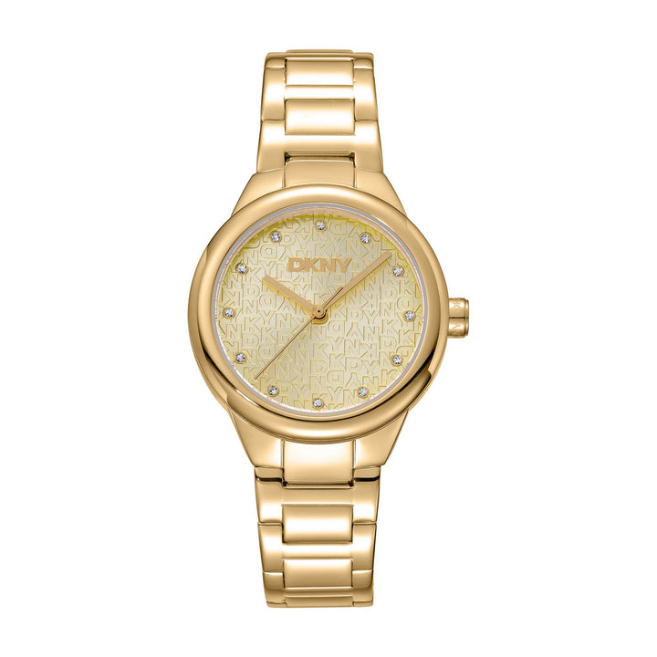 Everyday Quartz Gold Round Dial Women's Watch - DK1L110M0055