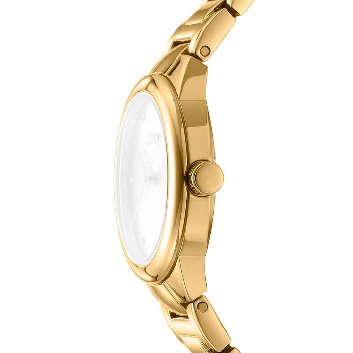 Everyday Quartz Gold Round Dial Women's Watch - DK1L110M0055