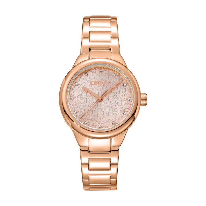 Everyday Quartz Rose Gold Round Dial Women's Watch - DK1L110M0065