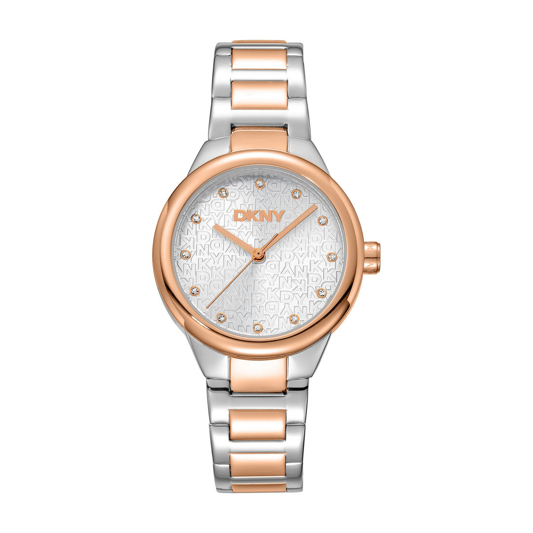 Everyday Quartz Silver Round Dial Women's Watch - DK1L110M0095