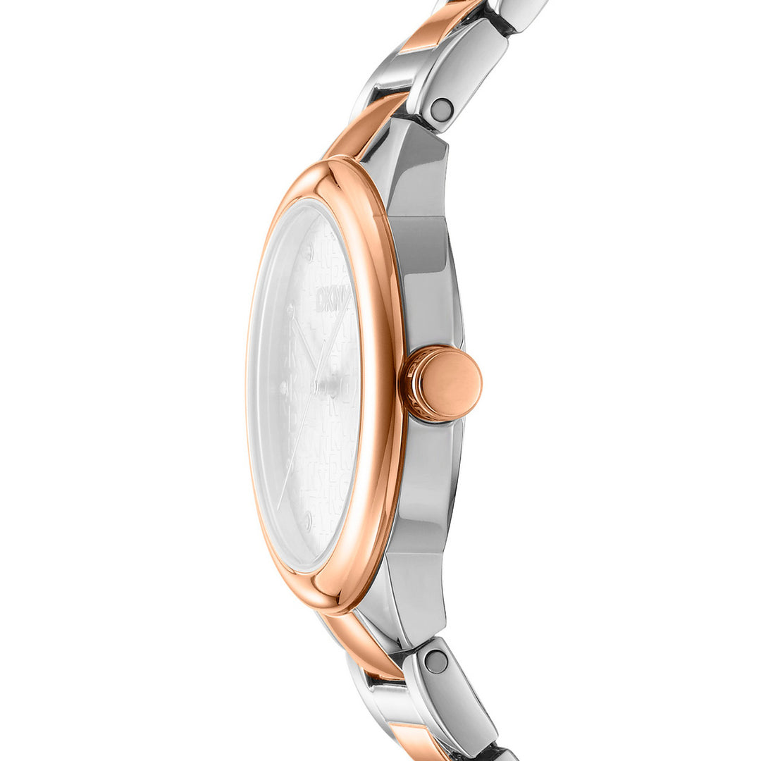 Everyday Quartz Silver Round Dial Women's Watch - DK1L110M0095