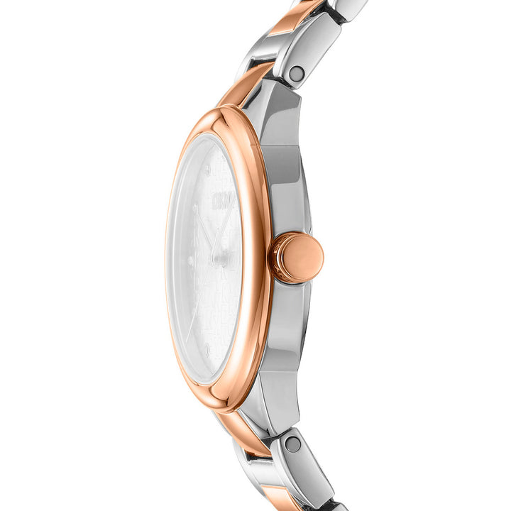 Everyday Quartz Silver Round Dial Women's Watch - DK1L110M0095