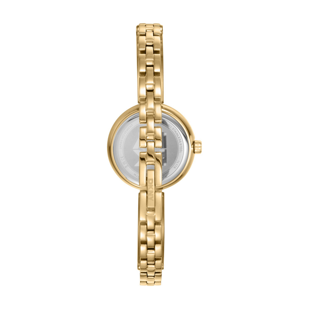 Logo Quartz Gold Round Dial Women's Watch - DK1L115M0035