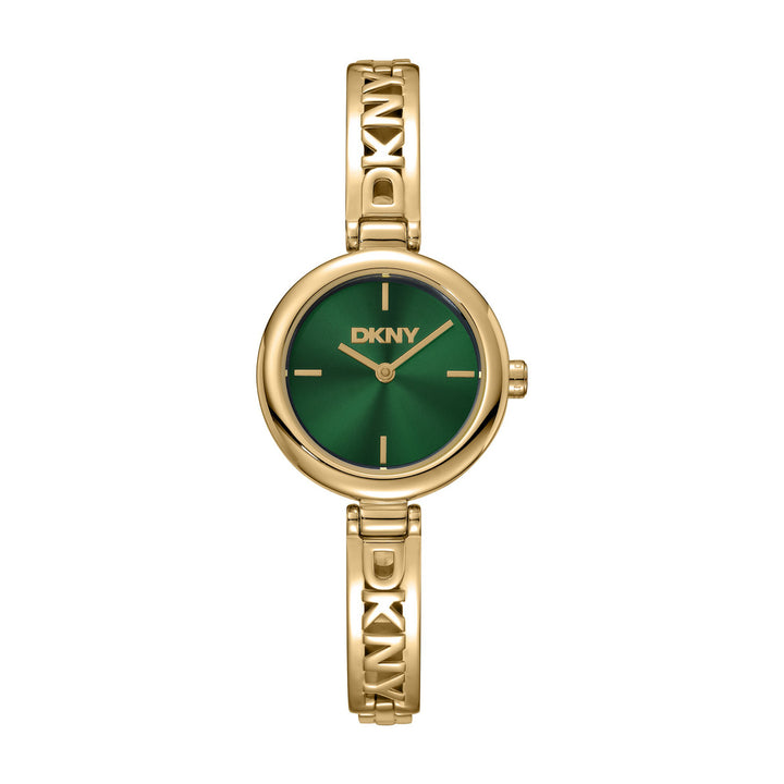 Logo Quartz Green Round Dial Women's Watch - DK1L115M0045