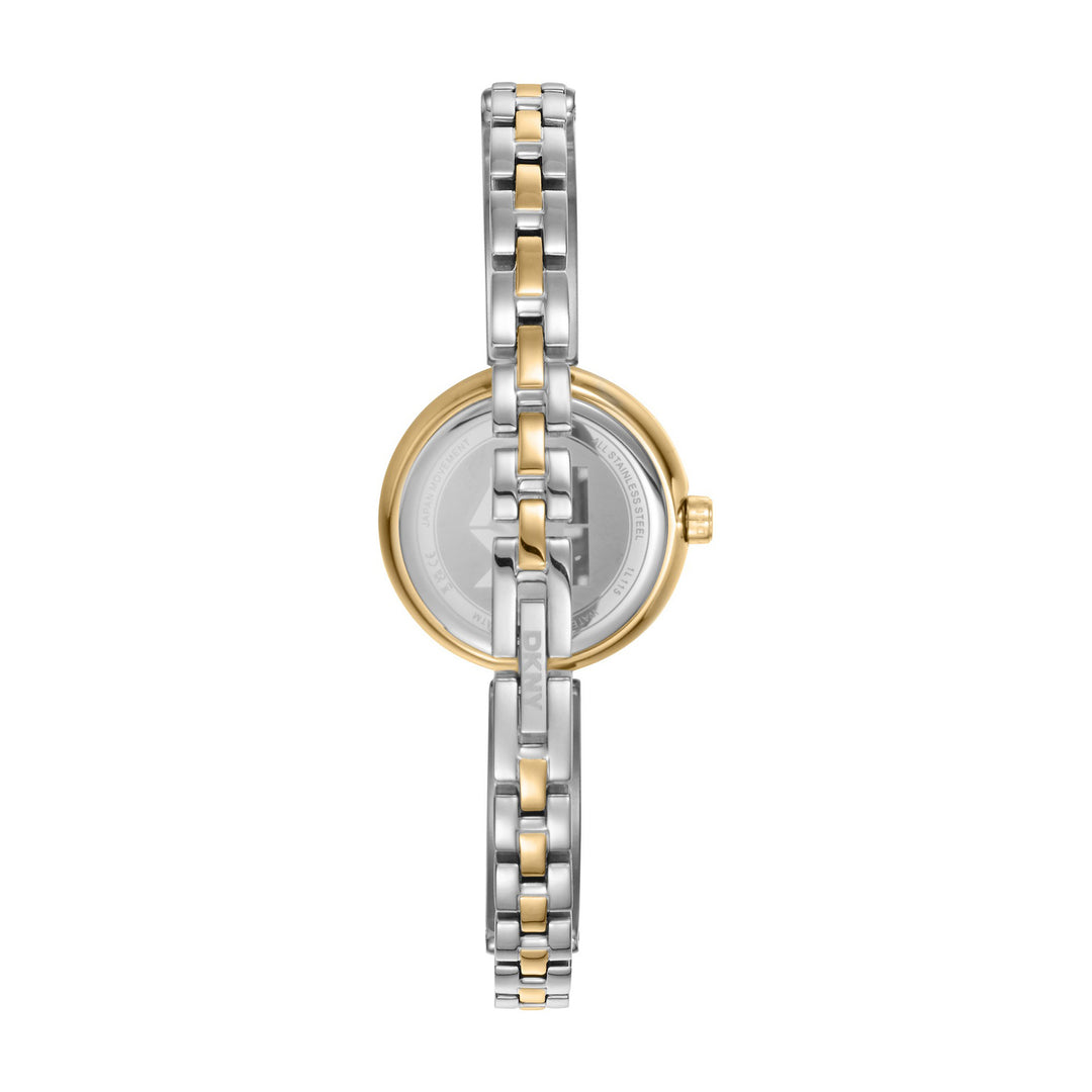 Logo Quartz Silver Round Dial Women's Watch - DK1L115M0065