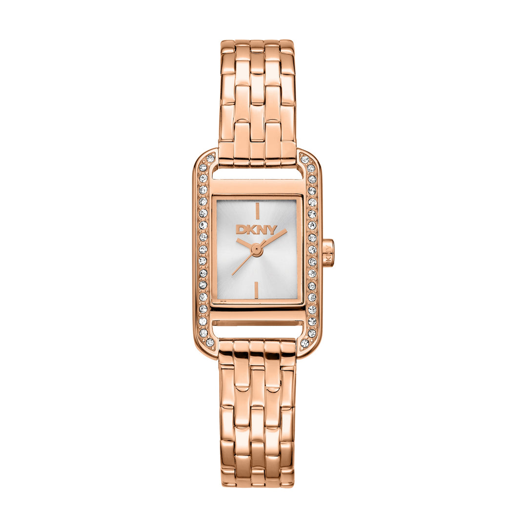 Quartz Silver Rectangular Dial Women's Watch - DK1L117M0055