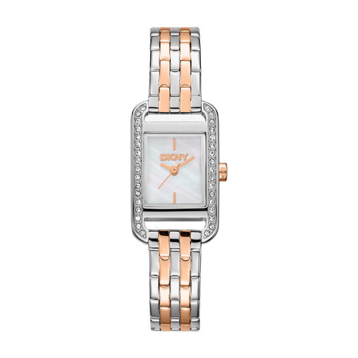 Quartz White Rectangular Dial Women's Watch - DK1L117M0075