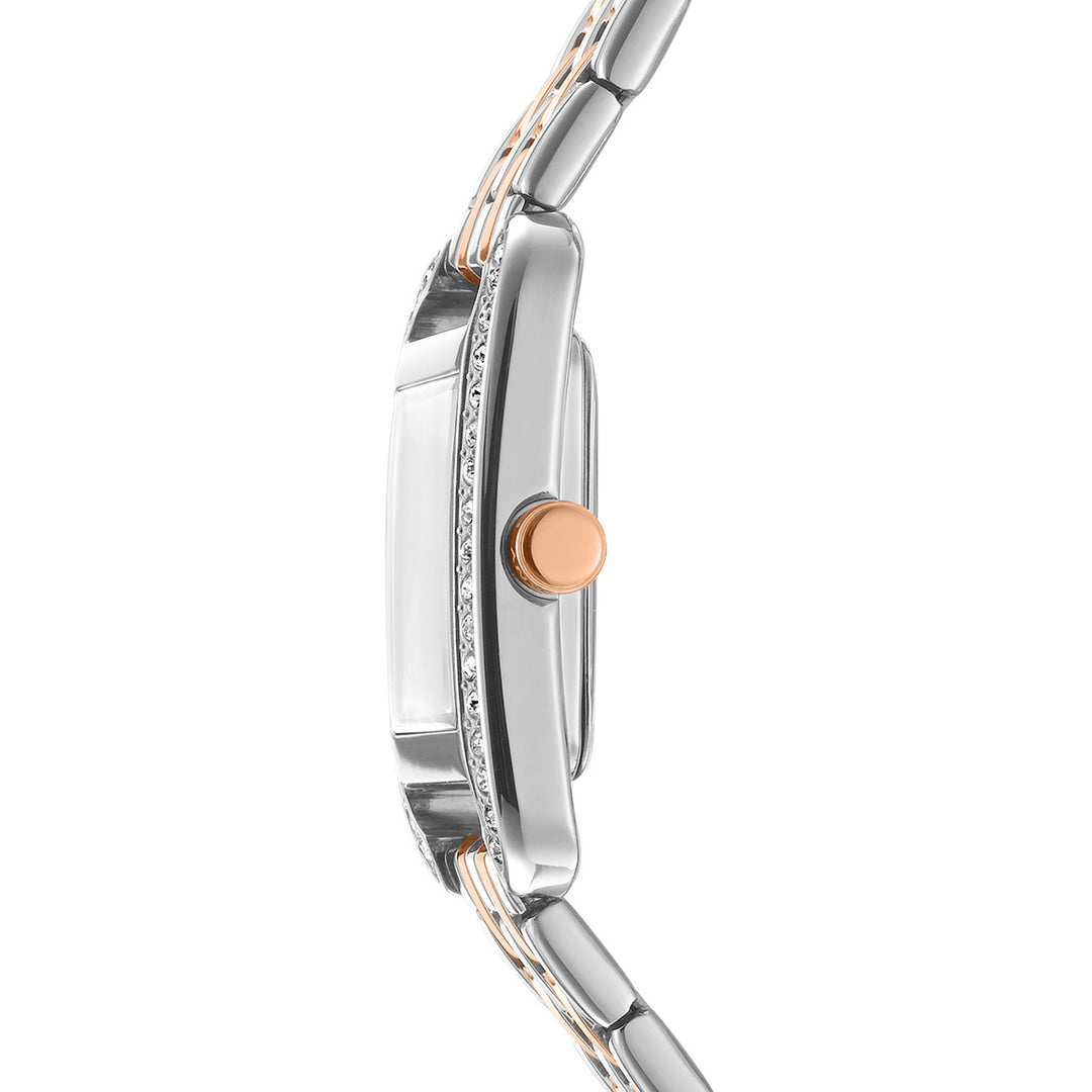 Quartz White Rectangular Dial Women's Watch - DK1L117M0075