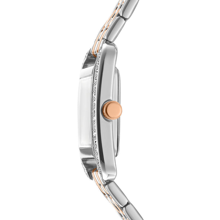 Quartz White Rectangular Dial Women's Watch - DK1L117M0075