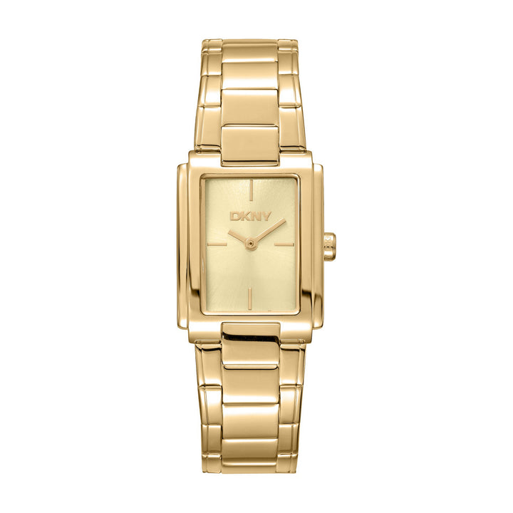 Everyday Quartz Gold Rectangular Dial Women's Watch - DK1L121M0065