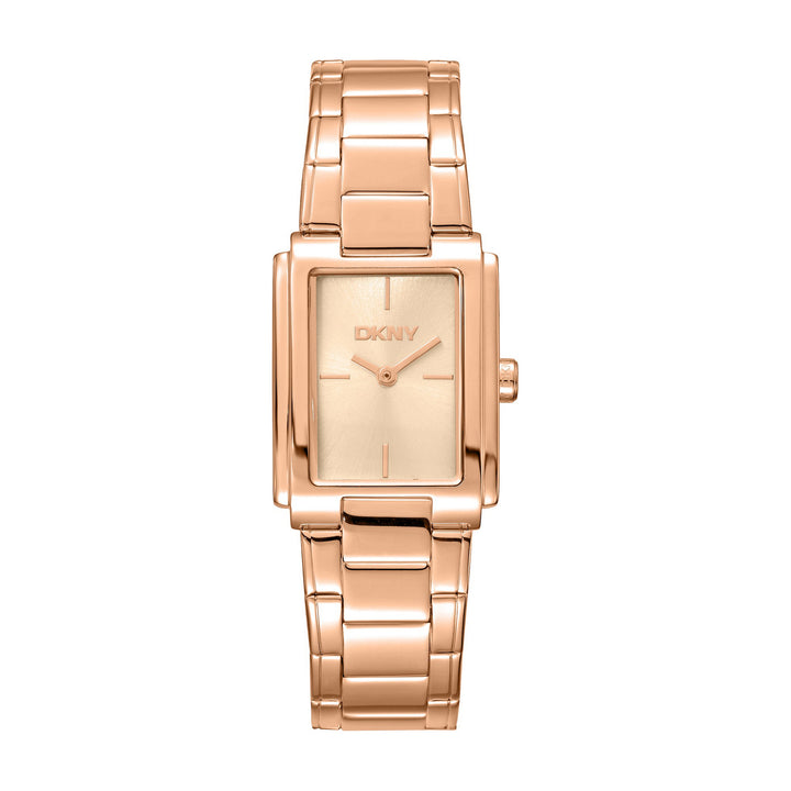 Everyday Quartz Rose Gold Rectangular Dial Women's Watch - DK1L121M0075