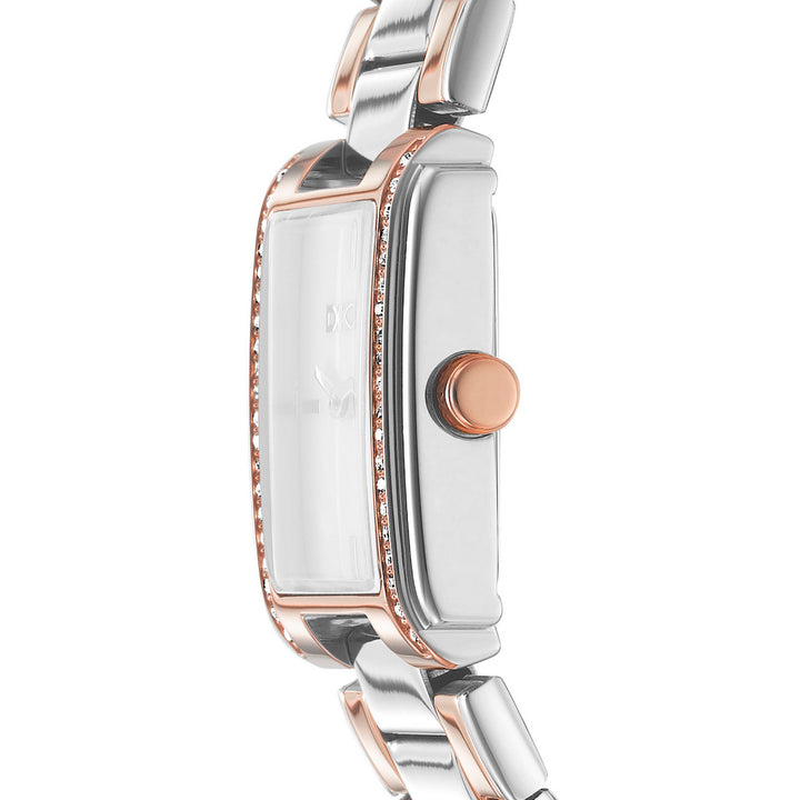 Evening Quartz White Rectangular Dial Women's Watch - DK1L122M0085